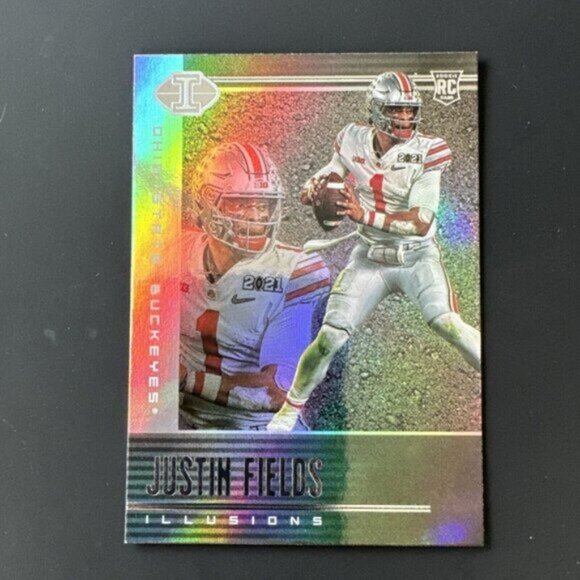 2021 Panini Chronicles Draft Picks Illusions Justin Fields Rookie #102 New York - Picture 1 of 2
